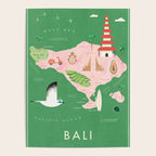 Bali Illustrated Map Poster Gallery Image 4