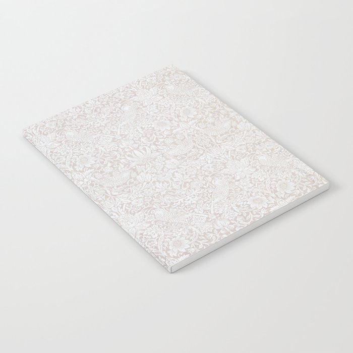 William Morris Pure Strawberry Thief Dove Cream Notebook Gallery Image 1