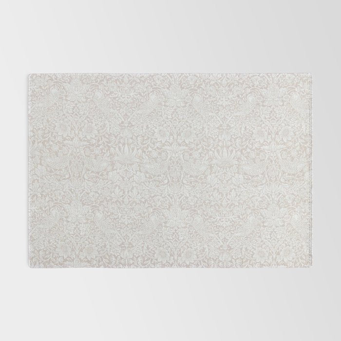 William Morris Pure Strawberry Thief Dove Cream Rug Gallery Image 2