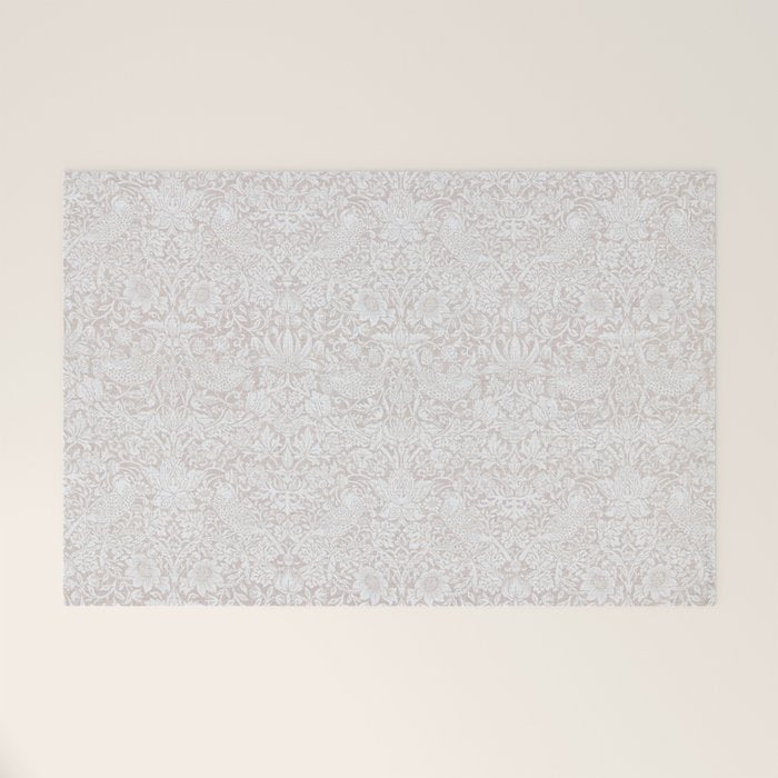 William Morris Pure Strawberry Thief Dove Cream Welcome Mat Gallery Image 1