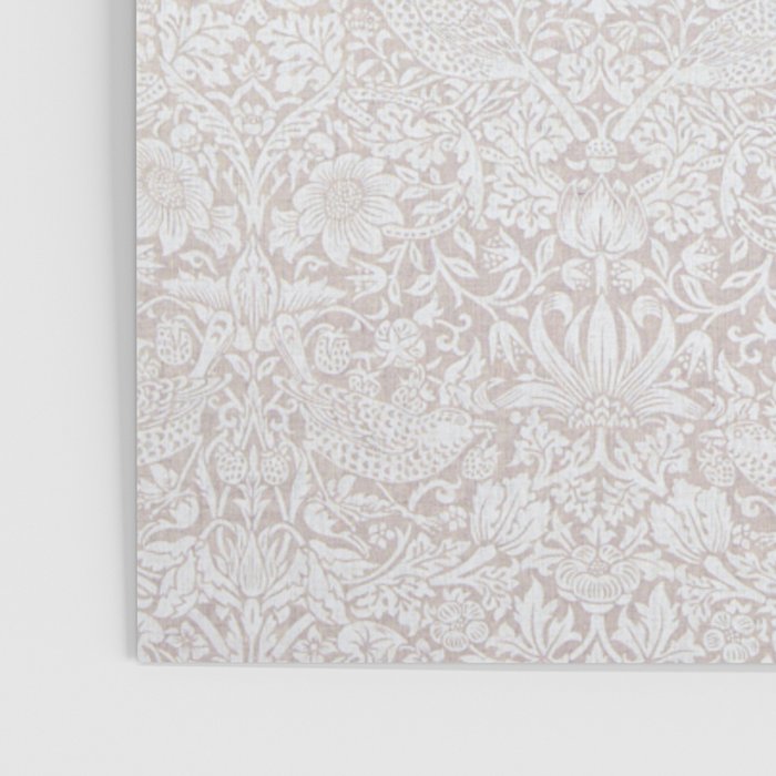 William Morris Pure Strawberry Thief Dove Cream Poster Gallery Image 3