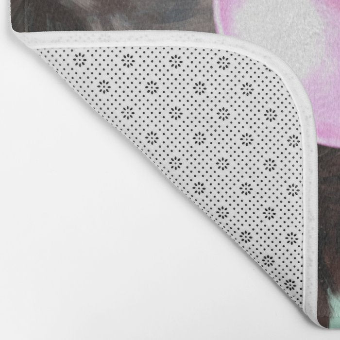 Bubble Gum Sneaky Sloth in Green Bath Mat Gallery Image 2
