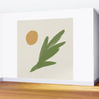 Abstract Painting Botanic 1 - Gold Green Wall Mural Gallery Image 2