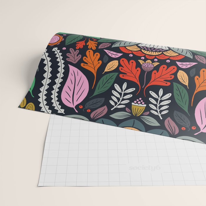 In Bloom | Navy Wrapping Paper Gallery Image 2