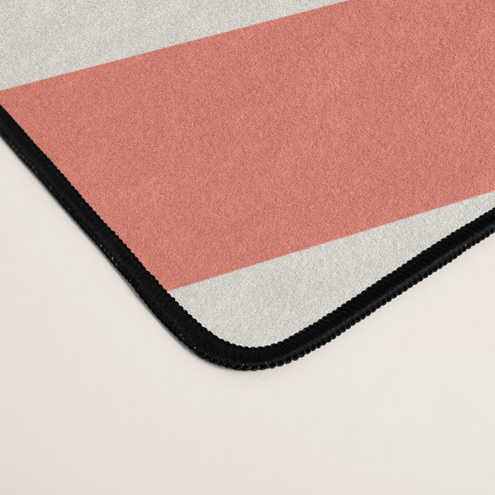 Coral Block And Lines Pattern Desk Mat Gallery Image 4