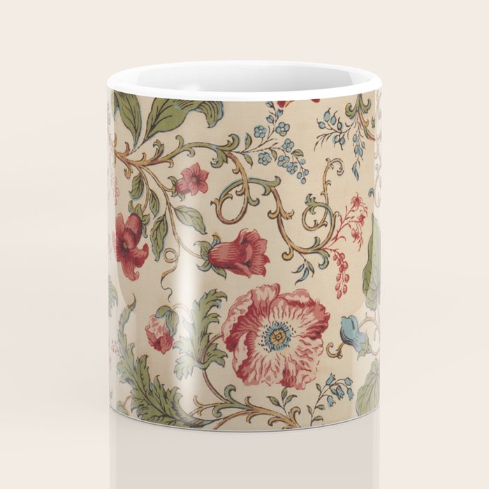Antique Swirling Floral Chintz  Coffee Mug Gallery Image 4