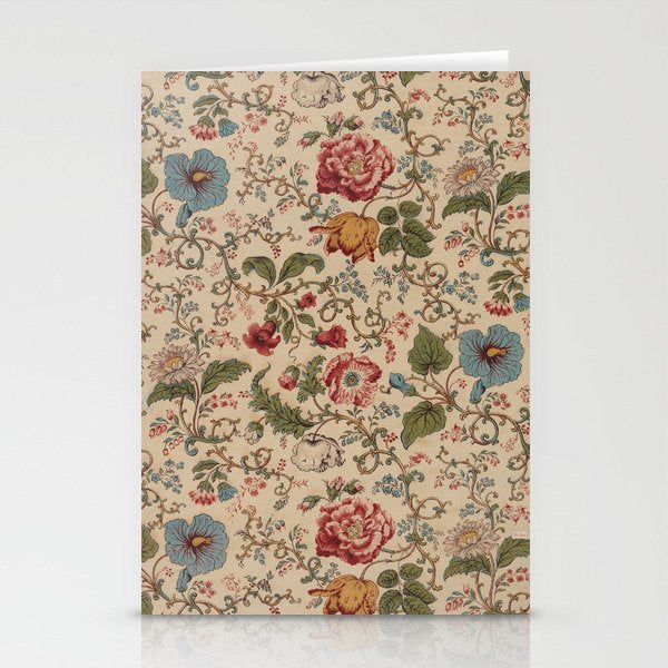 Antique Swirling Floral Chintz  Stationery Card Gallery Image 2