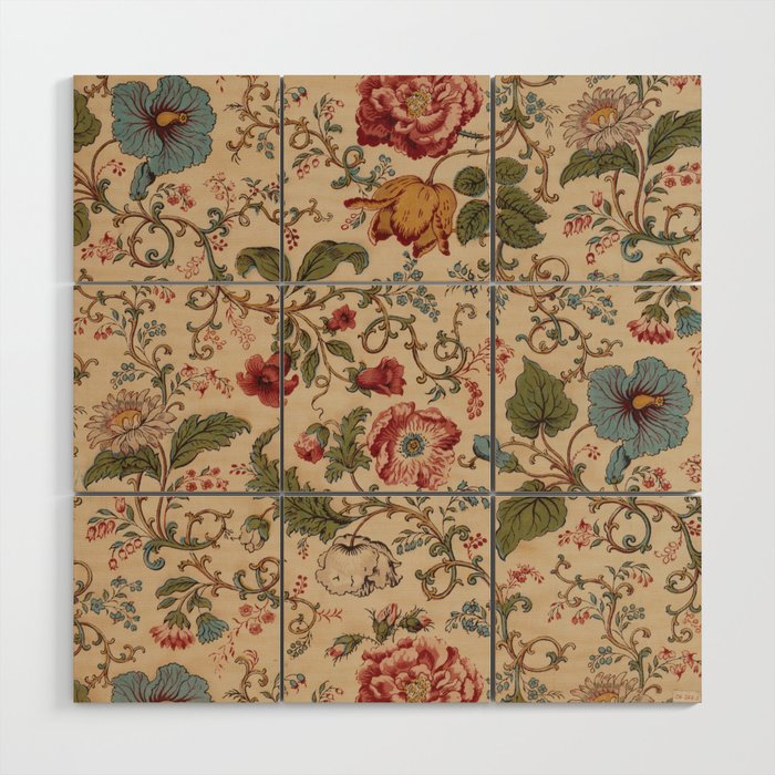 Antique Swirling Floral Chintz  Wood Wall Art Gallery Image 1