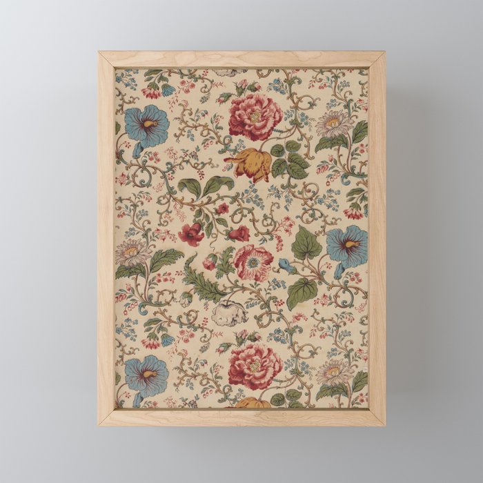 Antique Swirling Floral Chintz  Mini Art Print Gallery Image 1