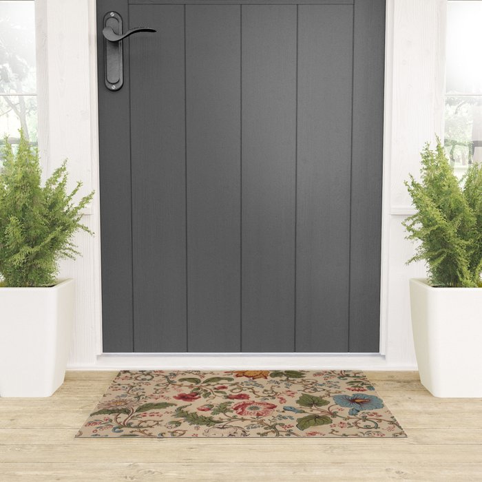 Antique Swirling Floral Chintz  Welcome Mat Gallery Image 3