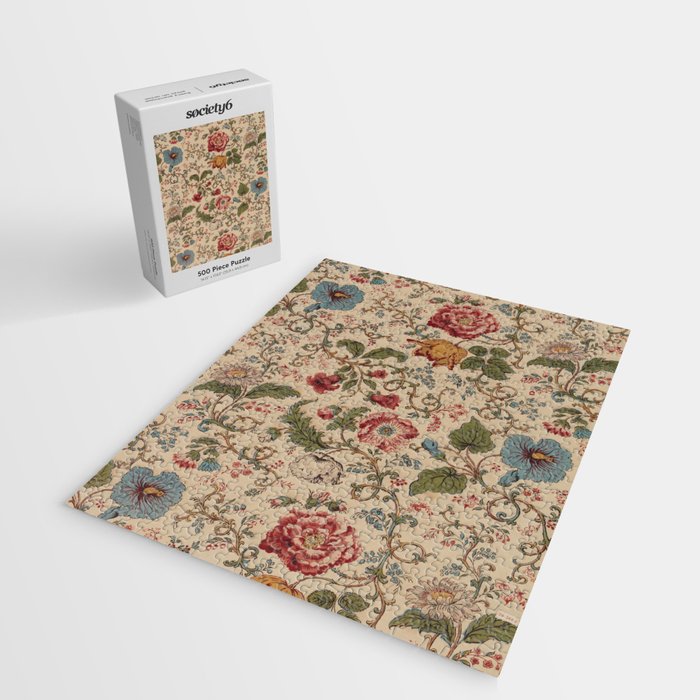 Antique Swirling Floral Chintz  Jigsaw Puzzle Gallery Image 2