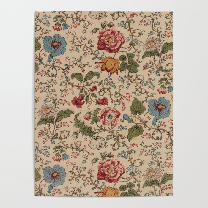 Antique Swirling Floral Chintz  Poster Gallery Image 4