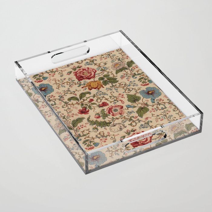 Antique Swirling Floral Chintz  Acrylic Tray Gallery Image 1