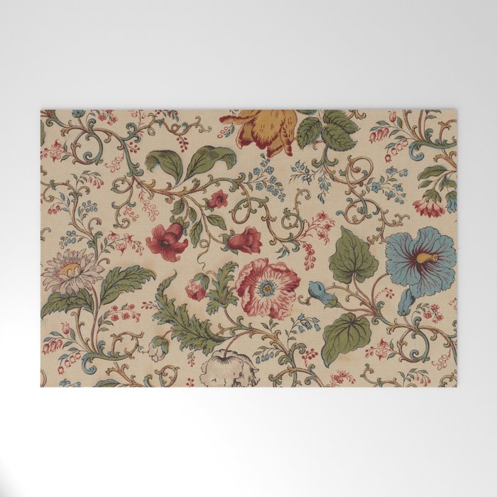 Antique Swirling Floral Chintz  Welcome Mat Gallery Image 1