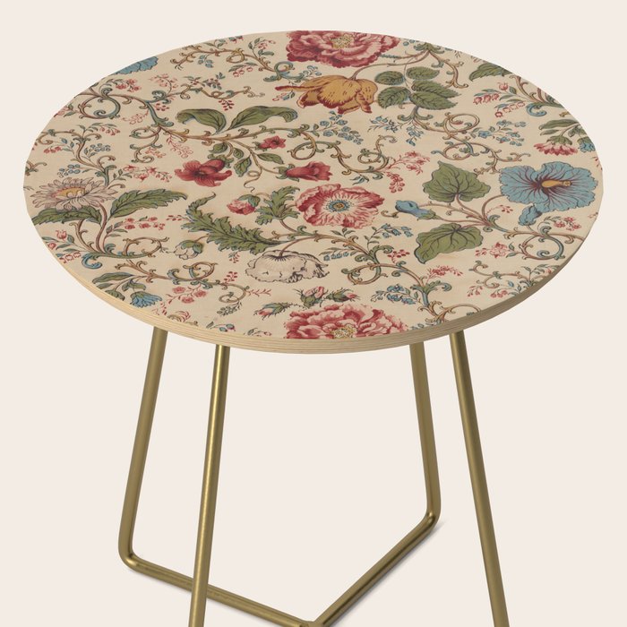 Antique Swirling Floral Chintz  Side Table Gallery Image 2