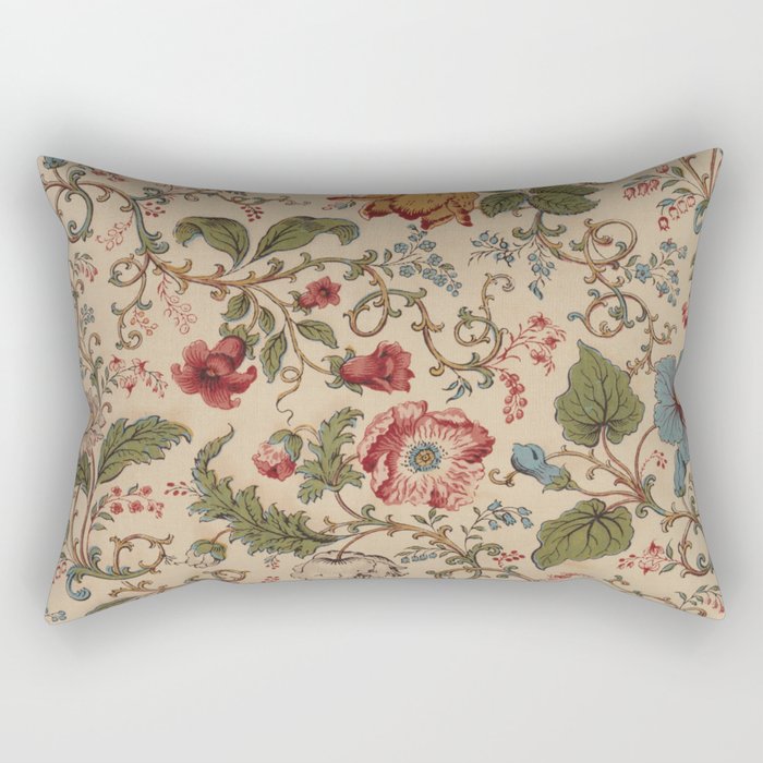 Antique Swirling Floral Chintz  Rectangular Pillow Gallery Image 2