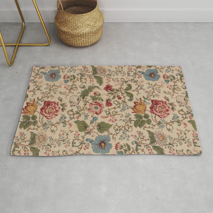 Antique Swirling Floral Chintz  Rug Gallery Image 1