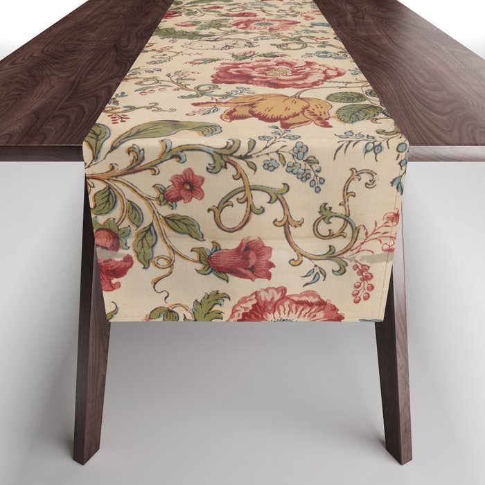 Antique Swirling Floral Chintz  Table Runner Gallery Image 1