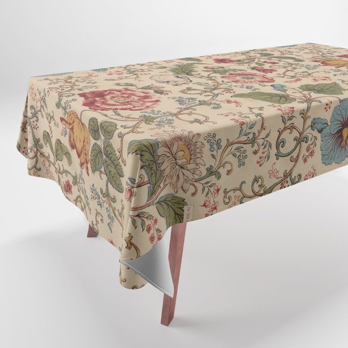 Antique Swirling Floral Chintz  Tablecloth Gallery Image 1