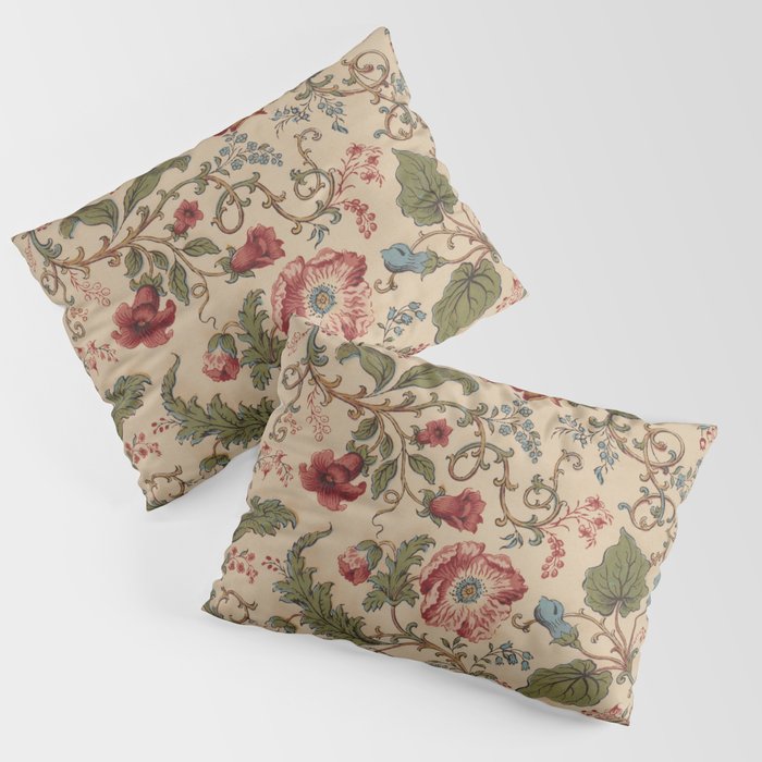 Antique Swirling Floral Chintz  Pillow Sham Gallery Image 1
