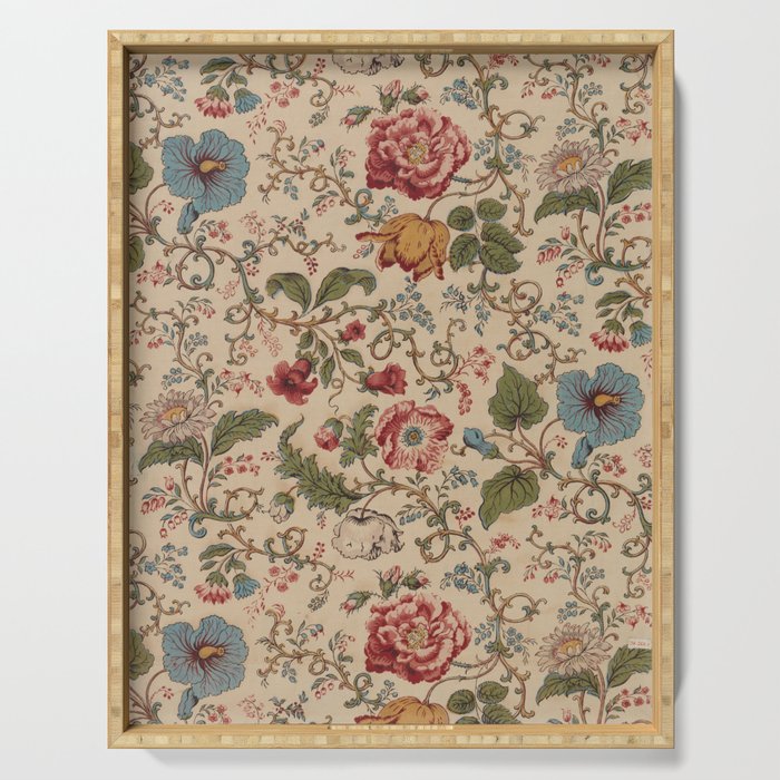 Antique Swirling Floral Chintz  Serving Tray Gallery Image 1