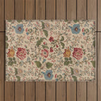 Antique Swirling Floral Chintz  Outdoor Rug Gallery Image 1