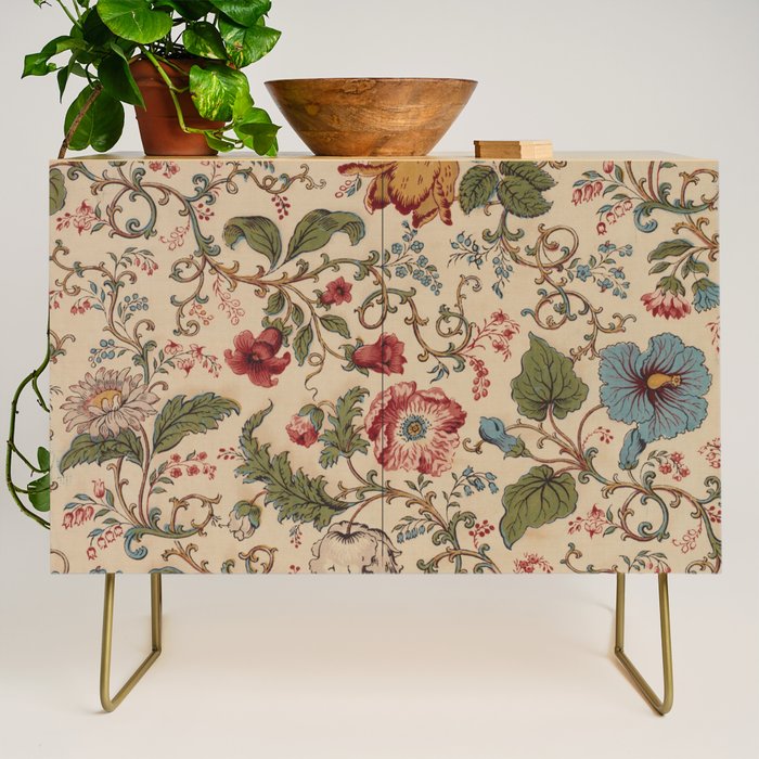 Antique Swirling Floral Chintz  Credenza Gallery Image 1