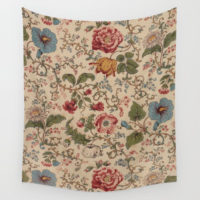 Antique Swirling Floral Chintz  Wall Tapestry Gallery Image 4