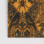 Gothic Halloween Damask - jack oâlantern gold and black  Poster Gallery Image 3