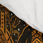 Gothic Halloween Damask - jack oâlantern gold and black  Comforter Gallery Image 4