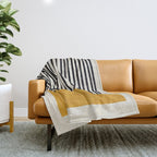 Sunshine Color Field Rothko Inspired Abstract Mid Century Modern Geometric Pattern Throw Blanket Gallery Image 1