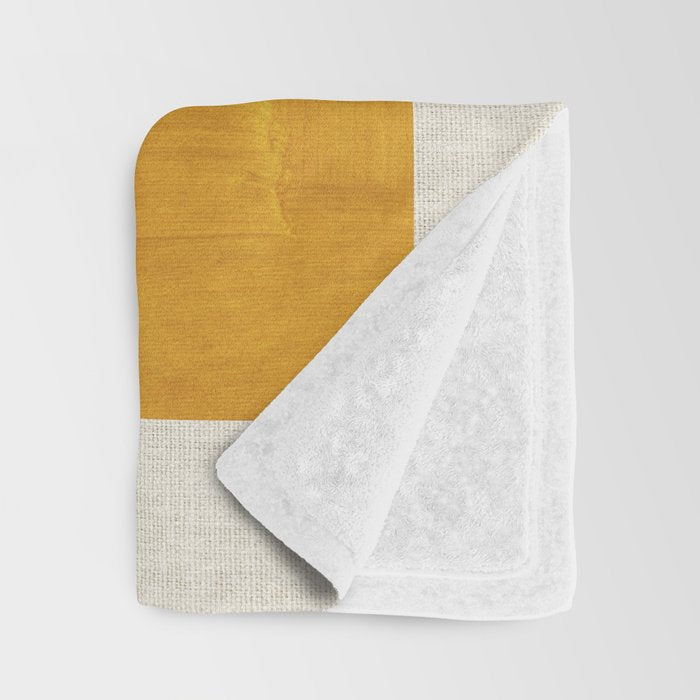 Sunshine Color Field Rothko Inspired Abstract Mid Century Modern Geometric Pattern Throw Blanket Gallery Image 3