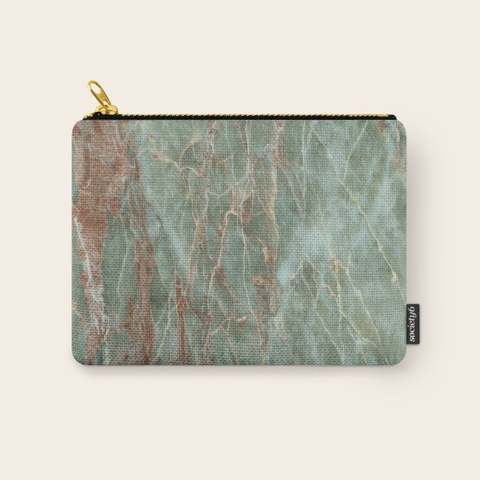 Sage and Rust Marble Carry All Pouch Gallery Image 1