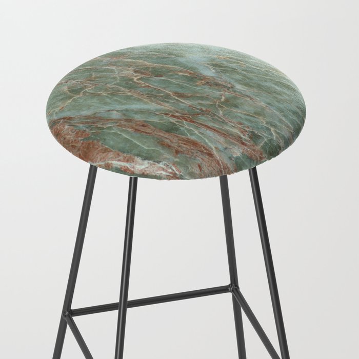 Sage and Rust Marble Stool Gallery Image 2