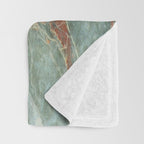 Sage and Rust Marble Throw Blanket Gallery Image 3