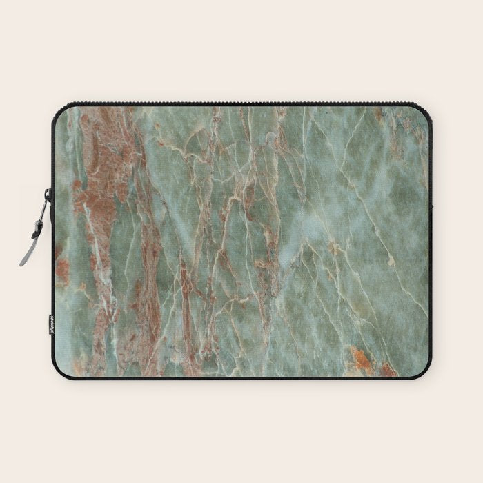 Sage and Rust Marble Laptop Sleeve Gallery Image 1