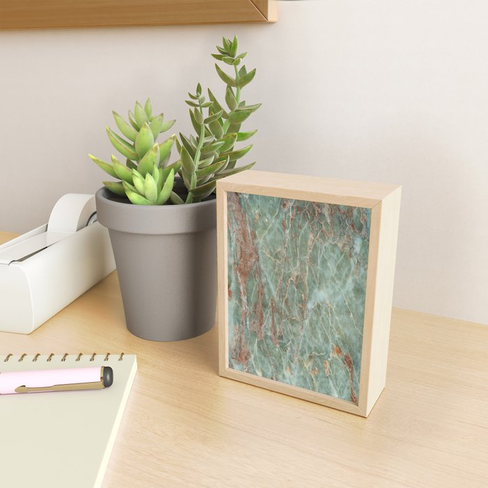Sage and Rust Marble Mini Art Print Gallery Image 2