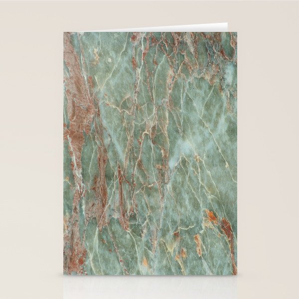 Sage and Rust Marble Stationery Card Gallery Image 1
