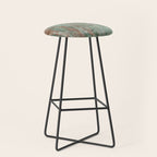 Sage and Rust Marble Stool Gallery Image 1