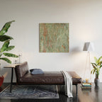 Sage and Rust Marble Wood Wall Art Gallery Image 2