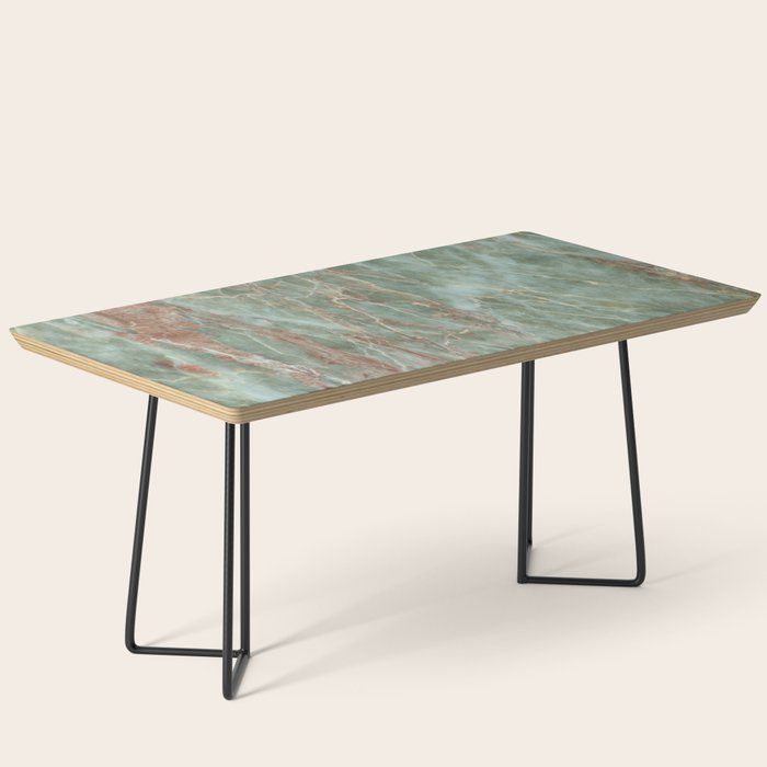 Sage and Rust Marble Coffee Table Gallery Image 1