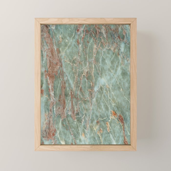 Sage and Rust Marble Mini Art Print Gallery Image 1
