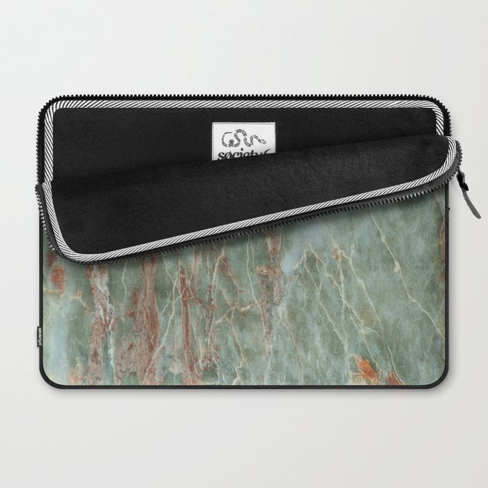 Sage and Rust Marble Laptop Sleeve Gallery Image 2