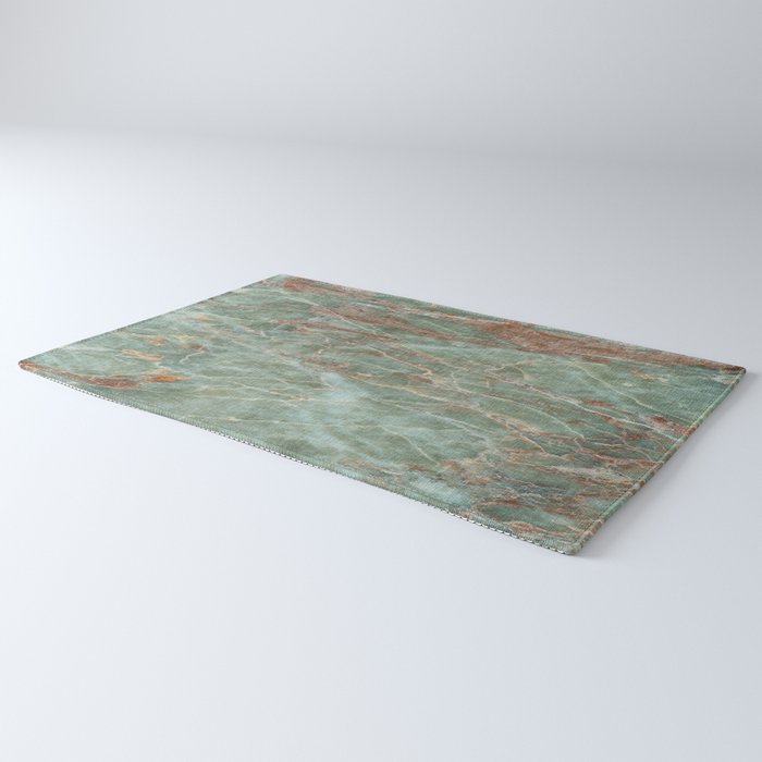 Sage and Rust Marble Rug Gallery Image 3