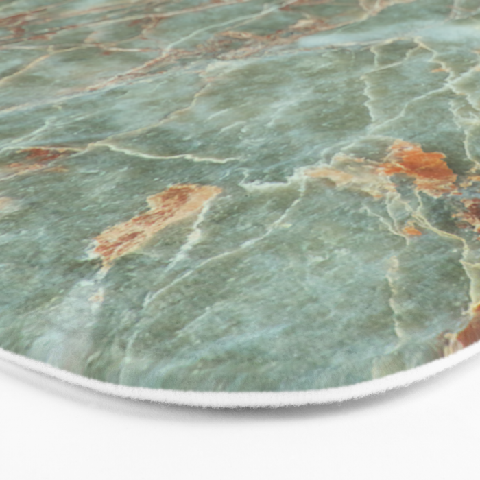 Sage and Rust Marble Bath Mat Gallery Image 3