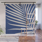 Indigo Palm Minimal Botanical Wall Mural Gallery Image 1