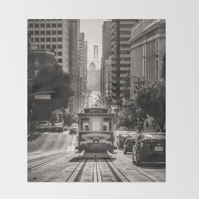 San Francisco Cable Car Throw Blanket Gallery Image 2