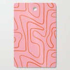 Abstract Line Pink and Orange Cutting Board Gallery Image 1