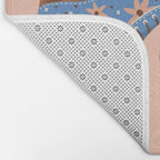 Retro Roller Skates - Blue & Peach Palette Bath Mat Gallery Image 2