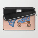 Retro Roller Skates - Blue & Peach Palette Laptop Sleeve Gallery Image 2